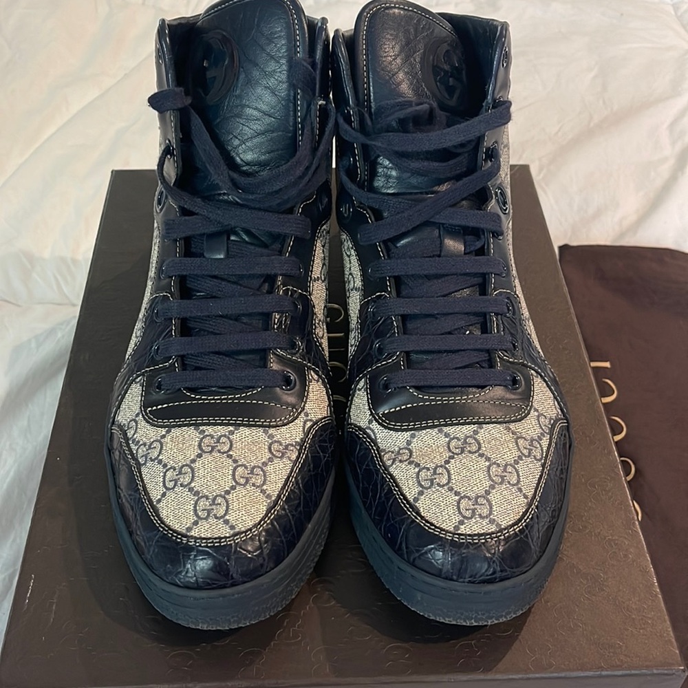 Gucci Canvas High Top Sneakers